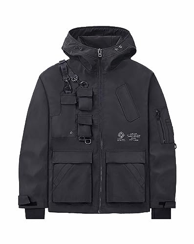 Image of Niepce Inc Japanese Streetwear Waterproof Windbreaker Jackets for Men | Cosplay, Everyday Wear, Gift for Boyfriend or Son