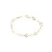 Pulsera bebe o niña oro flor calada con perlas