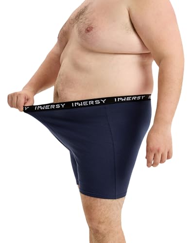 INNERSY Men's Big and Tall Boxer Briefs Stretch Cotton Moisture Wicking Underwear 5-Pack3
