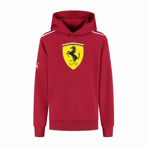 PUMA Scuderia Ferrari F1 Kids' Hoodie with Large Scudetto shield print on chest - Red - Size: 11/12 Years