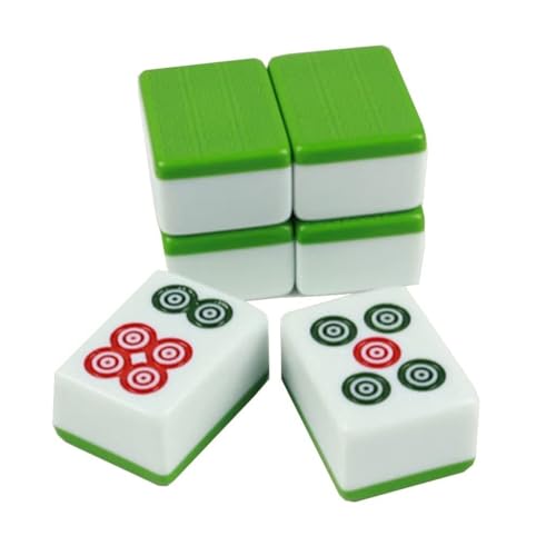 Juego de mesa Mahjong chino con 144 fichas de melamina miniatura 1