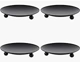 Ideal gift: the trendy decorative plate as well as the candle holders are decorated with a black, matte finish. Thus, the decorative object is timeless and does not go out of fashion. The candle plates impress with their high-quality workmanship and quality, a beautiful gift or gift for your loved ones.