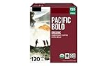 Pacific Bold Organic Dark Roast Extra Bold Coffee K' Cups - 120 Count Value Box Coffee Pods Single Serve (Packaging May Vary)
