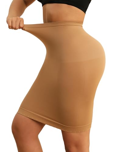 Shapewear Slips Seamless Tummy Control Half Slip Under Dress Tight Skirt Undergarments Body Shaper