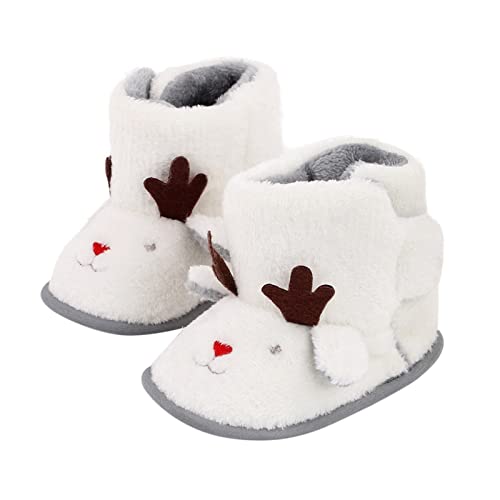 Baby Boy Girl House Slippers Fluff𝐲 Sock Booties Infant Winter Ankle Boots Toddler First Walker Warm Christmas Shoes2