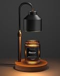Bougie électrique Warmer Lampe noir, Bougie lampe Warmer avec minuterie, Boueille Warmer Wax pour les bougies de jarret, bougie de hauteur réglable 2 Ampoules