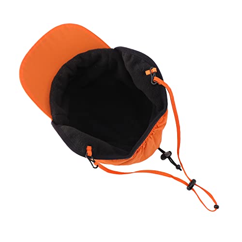 Bonnet d'hiver imperméable homme doublé polaire avec cache-oreilles orange - 6
