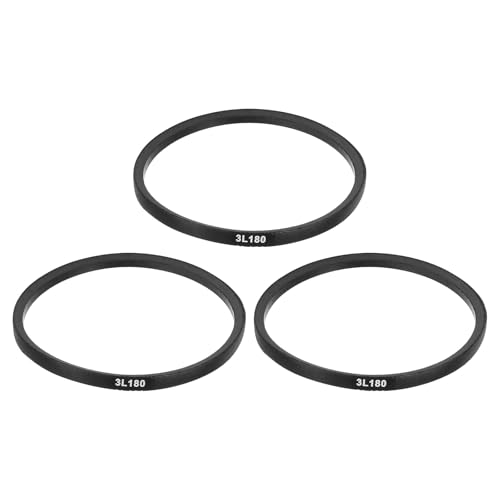 uxcell 3 Pcs 3L180 Classic Wrapped Rubber V-Belt, 18"(457mm) Outside Circumference, 3L Profile V Belt 3/8" Width 7/32" Height