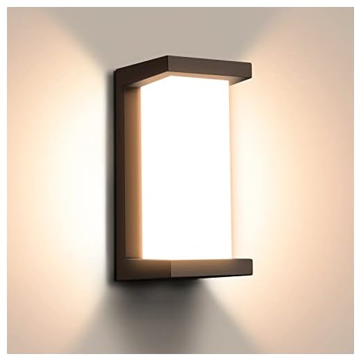 LEDMO Aplique Exterior Pared LED Impermeable IP65 Aplique de Pared 15W Blanco cálido 3000K Para Balcón, Jardín, Terraza, Camino, Garaje