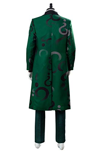 Riddler Cosplay Hat & Suit Full Set for Men Halloween Party