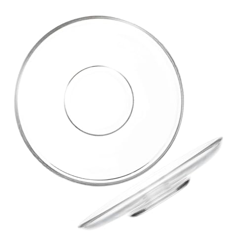 OFFSCH Platillos para Tazas de Cristal Transparente Redondos 12X12 CM Set de 2 Piezas Platos Llanos para Café y Aperitivos Ideales para Uso Diario y Eventos Reutilizable