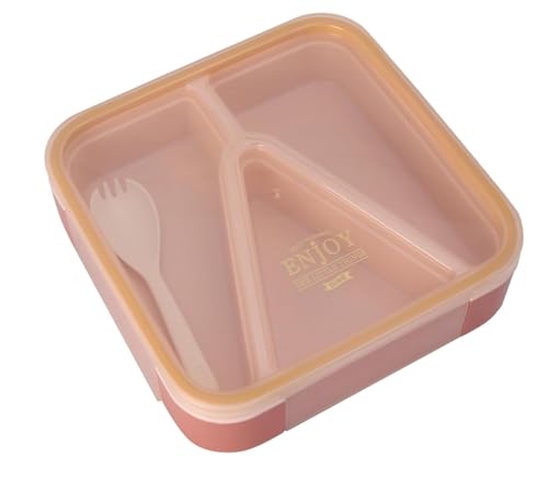 Image of Vibgyor Vibes Modern Designer Square Leak Proof 850 Ml Lunch Box with 1 Fork for School Kids Boys and Girls and Office Men and Women (Ramdom Color)