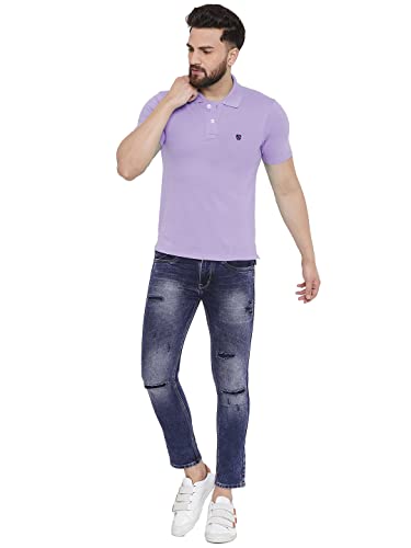 Image of Men's Casual Cotton Polo Tshirt (N1002-AIRFORCE mp)