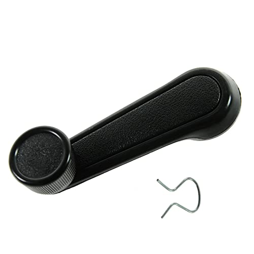 Image of TRQ Window Crank Handle Set Black Compatible with 1984-2002 Toyota 4Runner 1985-1997 Corolla 1991-1992 Land Cruiser 2001-2004 Tacoma 1980-1990 Tercel