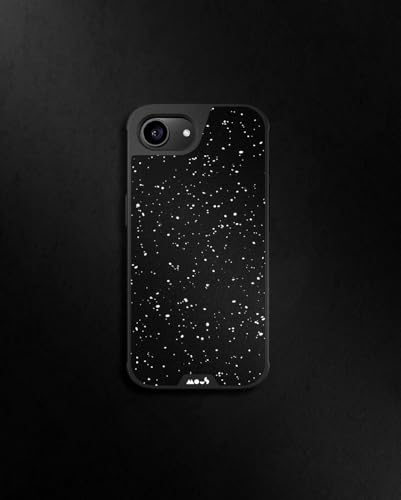 Image of Mous for iPhone 16e Case MagSafe Compatible - Limitless 6.0 - Black Speckled Fabric - Protective Shockproof Phone Cover