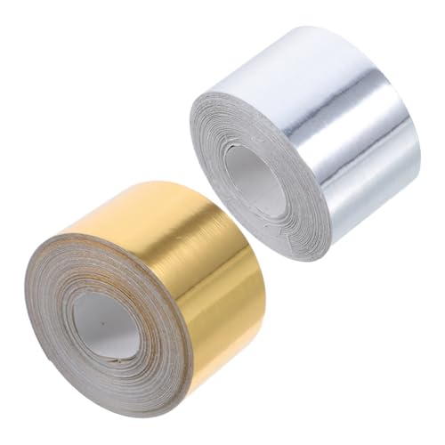 Mobestech 2 rollos Cinta Selladora Autoadhesiva para Cocina Diseño Acero Inoxidable Cepillado Protección para Fregadero Encimera y Estufa de Resistente y Fácil de Instalar