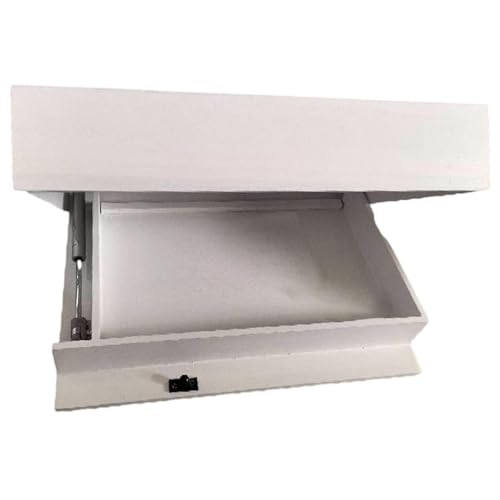 UieoKakeh Estante Flotante de Fácil Instalación, para Almacenamiento en Pared, con Cajón para Dormitorio, Sala de Estar, Apartamento, Dormitorio, Baño. B