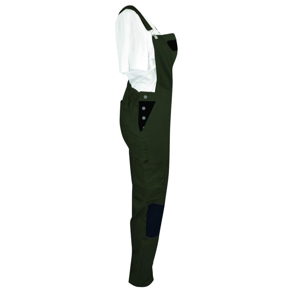 Salopette de Travail Femme Kaki - Fashion Sécurité Salopette Mixte (lot de 1)
