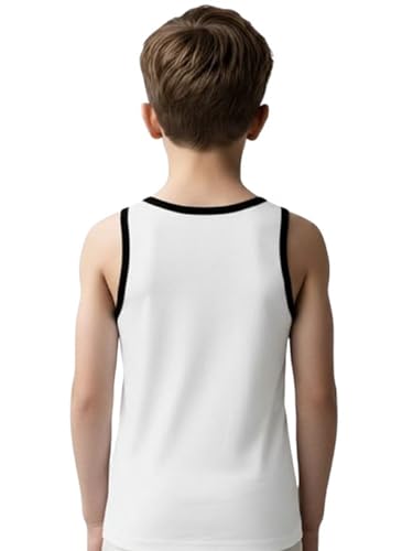 Image of Kids Cotton Blend Printed Vest for Baby Boy & Girl | Cotton Blend Printed Sleeveless Vest for Kids - Style - 9 (Pack of 5)
