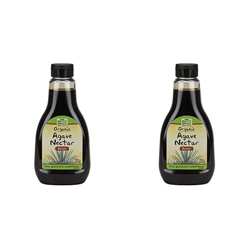 NOW Foods, Certified Organic Amber Agave Nectar, Raw Blue