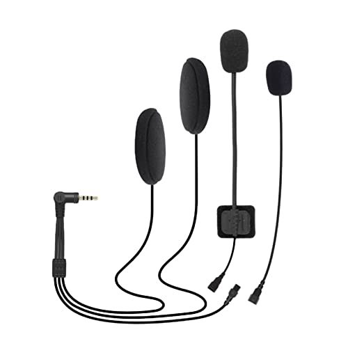 JUSTBAIXUE Auriculares para intercomunicador de moto LX-B4FM y B4FM-X, Bluetooth, Negro