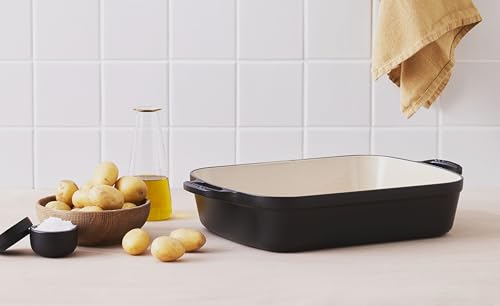 Image of Le Creuset Enameled Cast Iron Rectangular Roaster, 5.25 qt., Licorice