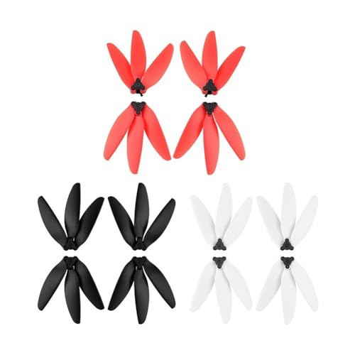 Hélices de remplacement pour drone Mini résolvant le bruit et l'usure moteur avec capuchons (Blanc)