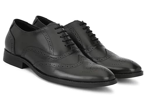 SENCUS Men Black Brock Leather Formal Shoe (7) (B0CQXPBQ43) Amazon Price History, Amazon Price Tracker