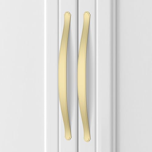 Image of Asidrama 10 Pack 7.5 Inch(192mm) Brushed Brass Cabinet Pulls: Classic Kitchen Cabinet Hardware for Cupboard Drawer Pulls