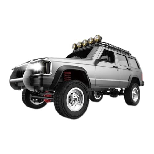 DZHSNWJ MN78 Silver 1/12 Scale RC Remote Control Crawler 4WD Jeep with Led Light New in Stock(2 Batteries(80 Minutes))
