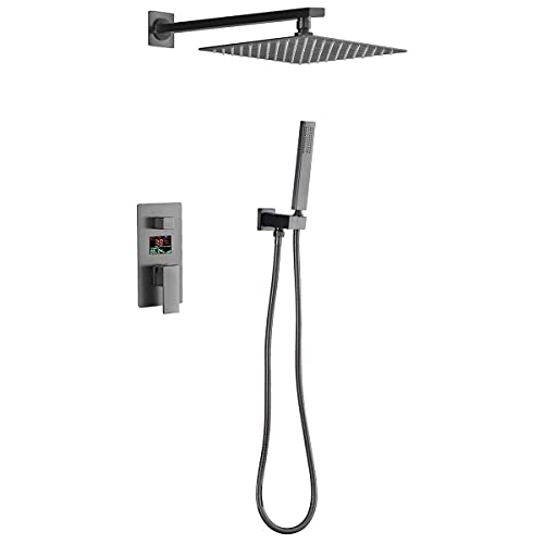 Système de douche digitale avec mitigeur encastré pour salle de bain moderne