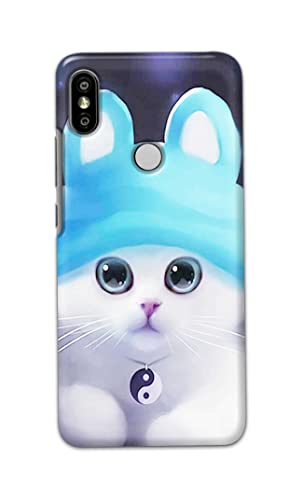 Image of Chinese Cutie Kitten Cat Big Eyes Lovely Girl Ears Hard Back Case Cover for Redmi Y2 / Redmi S2 Back Cover -(J5) VNS2221