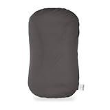 Beisurznga Baby Lounger for Newborn - Snuggle Cozy Me Lounger | Breathable Soft Cotton, 0-24 Months Portable Playtime Baby Nest, Newborn Baby Essentials Gifts- Grey (1 Large Lounger + 1 Cover)