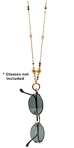 Image of Calabria Eyeglass Necklace Holder for Women - Beaded Glasses Chain with Secure Loop | Eyewear Holder Necklace for Glasses