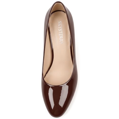 Image of SKYSTERRY Women's Low Heel Dress Pumps Shoes 2 Inch