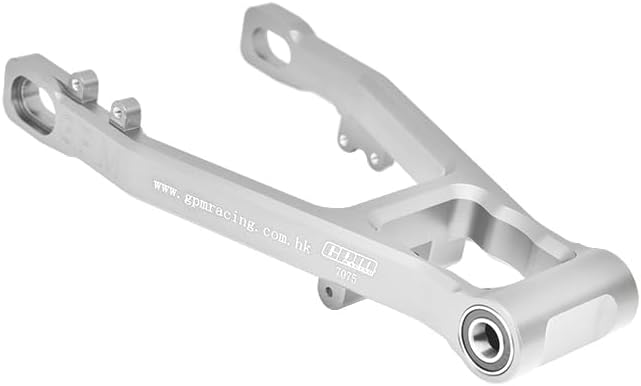 GPM Upgrades Aluminum 7075 Rear Swing Arm (Larger Inner Bearings) for 1/4 Promoto MX Motorcycle RTR FXR（LOS06000）/1/4 Promoto MX Motorcycle RTR FXR（LOS06002） RC Car (Silver)