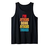 Photo Gallery i love atticus personalizzato retro pattern nome canotta Photo Gallery i love atticus personalizzato retro pattern nome canotta
