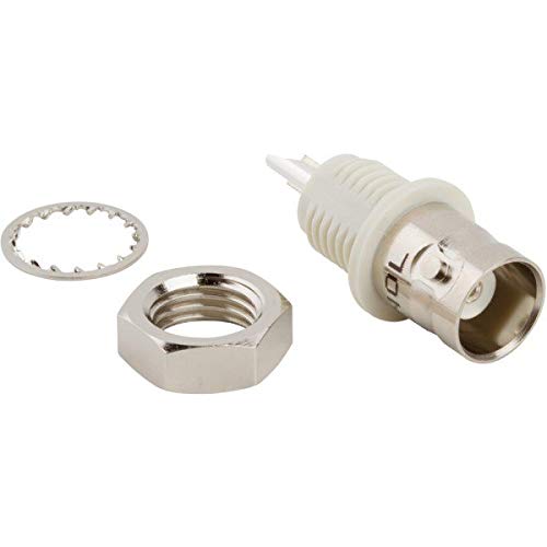 031-10-RFX, RF Connector - BNC Straight Jack - Isolated - Solder Cup - 50 Ohm - Maximum Frequency 4 GHz - (10 Items)