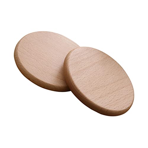 HOLIDYOYO 2 Piezas Posavasos de Madera Maciza Aislado Oficina en casa hogar para decoración Posavasos Accesorios cocinita Madera Posavasos Madera Taza de Mantel tapete de Mesa Moderno