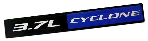 Yates Performance V6 3.7L Cyclone Black & Blue Aluminum Emblem