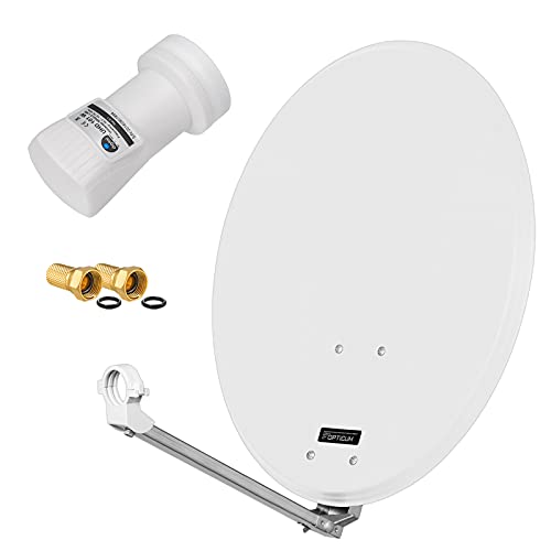 HD Satellite Numérique Alu Miroir Bol tête LNB Quad 4 Sorties DVB-S/S2 Full HD 3D 4K UHD signaux + fiche gratuites en kit