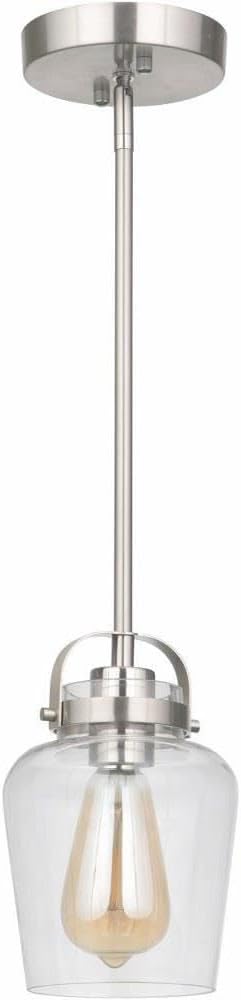 Craftmade Trystan 1 Light Mini Pendant Brushed Polished Nickel