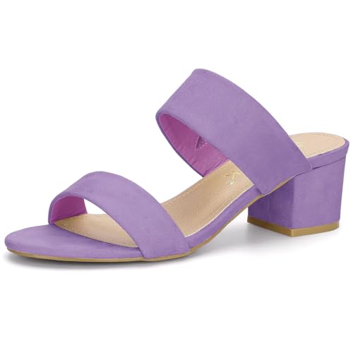 Sandales à talon bloc Allegra K violettes en taille 38 pour femme