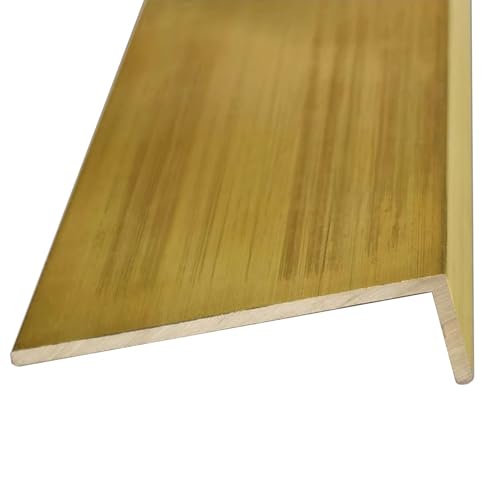 階段エッジングカーペットエッジング ソリッドブラスフロアエッジングトランジションストリップ - ビニール、木材、タイル用階段ノーズプロテクター - 階段エッジャーカバー&敷居ストリップ(60mm x 14mm (2.4 x 0.55インチ) )