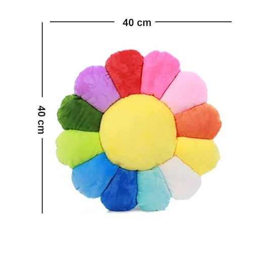 Image of DearJoy Rainbow Smiley Pillow Cushion for Kids