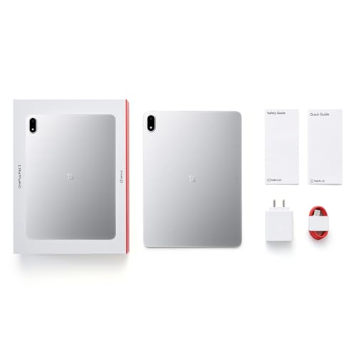 Image of (Refurbished) OnePlus Pad 3 World's Fastest Snapdragon 8 Elite Processor, 13.2 inch 3.4k Screen, 144Hz Adaptive Refresh Rate, 8 Speakers, OnePlus AI, 12140 mAh Battery, 16 GB RAM + 512 GB ROM WiFi, Frosted Silver