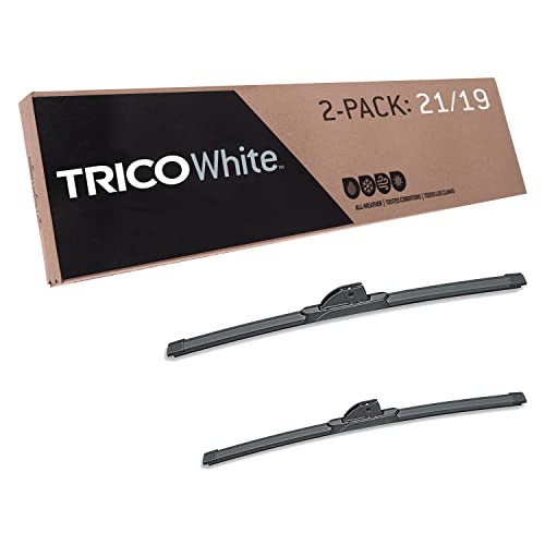 Image of TRICO White 21 inch + 19 inch Extreme Weather Premium Winter Automotive Replacement Windshield Wiper Blades (Set of 2), Passenger and Driver Side All-Weather Beam Wiper Blades for Select Vehicle Models