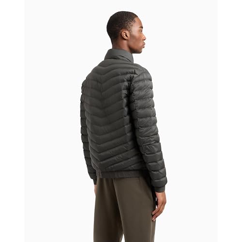 Armani Exchange Men's Quilted Milano/New York Logo Zip-up Nylon Jacket4