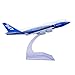 Bswath Diecast Airplanes 1:400 Scale Model Plane B747 Model Airplane Metal Alloy Model for Decoration and Gift (Blue)