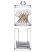 eKsdf Wattestäbchen Halter und Wattepadspender 2 in 1 Doppelschicht Make Up Organizer Transparent Kosmetik Aufbewahrung mit deckel (1)